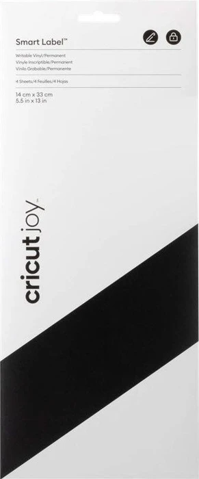 Cricut Joy Smart Writable Vinylfolie permanent schwarz, 14x33cm, 4 Stück