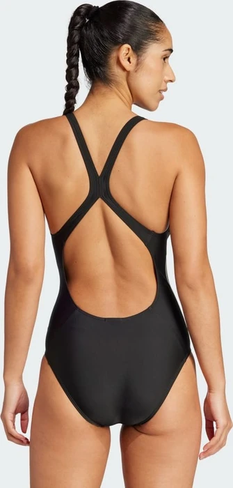 adidas 3-Streifen C-Back Badeanzug schwarz/weiß (Damen)