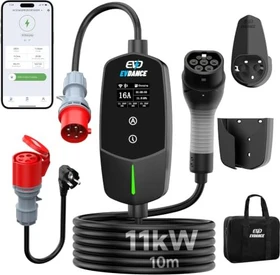 Evdance Mobile Wallbox 11kW Typ 2, 7.8m Ladekabel