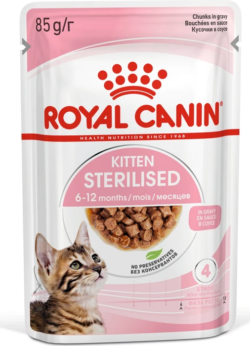 Royal Canin Kitten Sterilised feine Stückchen in Soße, 1.02kg (12x 85g)