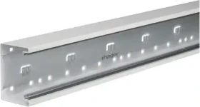 Hager Brüstungskanal-Unterteil frontrastend Stahl BRS 70x100mm Oberteil 80mm lichtgrau