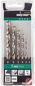 Alpen Sprint Master TP 19 HSS DIN338 Metallbohrer-Sortiment, 6-tlg.