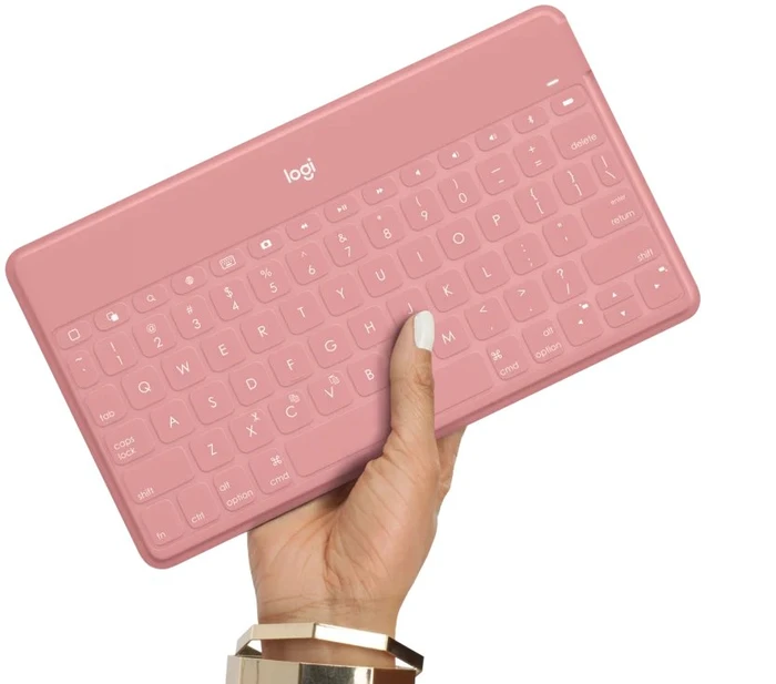 Logitech Keys-To-Go mit iOS-Sondertasten Blush Pink, Bluetooth, ND