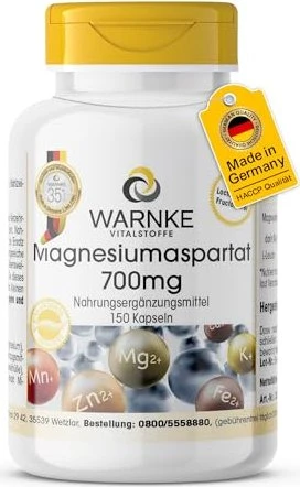 Warnke Magnesium-Aspartat Kapseln, 150 Stück