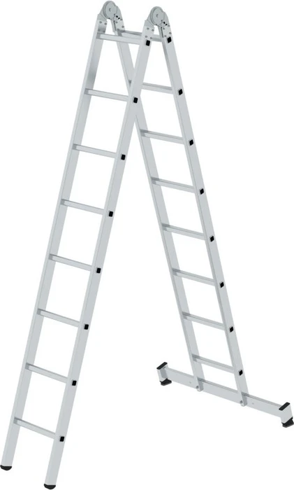 Günzburger Steigtechnik Alu 2-tlg. Mehrzweckleiter, 2x 8 Stufen