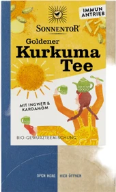 Sonnentor Goldener Kurkuma Tee Beutel, 18 Stück