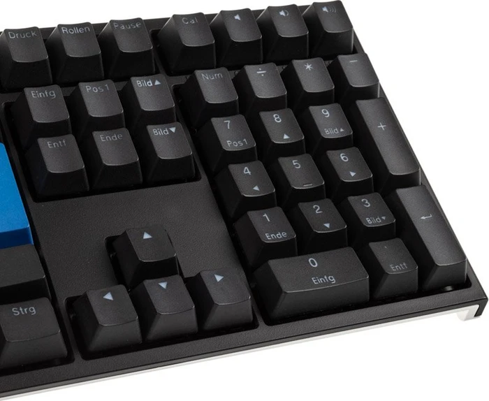 Ducky One 2 Backlit PBT, LEDs blau, schwarz, MX BROWN, USB, DE