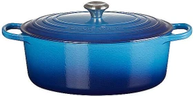 Le Creuset Signature Gusseisen Bräter oval 33cm 7.5l azure