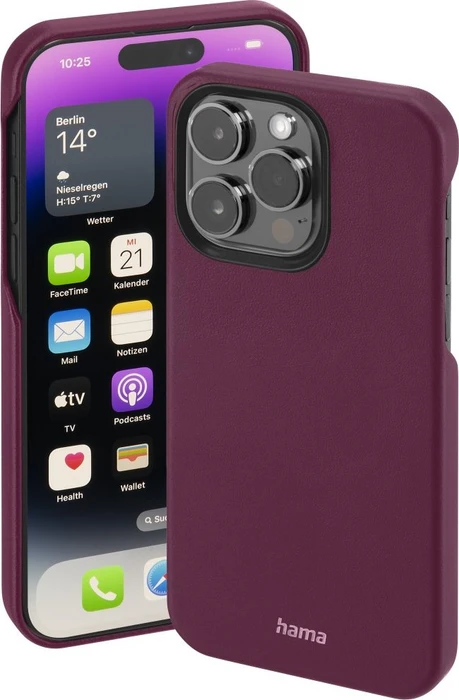 Hama Cover Finest Sense für Apple iPhone 14 Pro Bordeaux