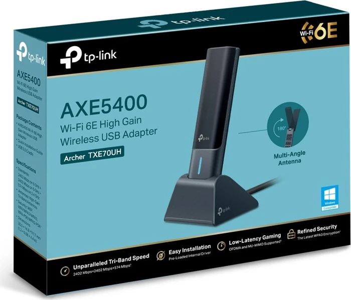 TP-Link AXE5400, 2.4GHz/5GHz/6GHz WLAN, USB-A 3.0 [Stecker]