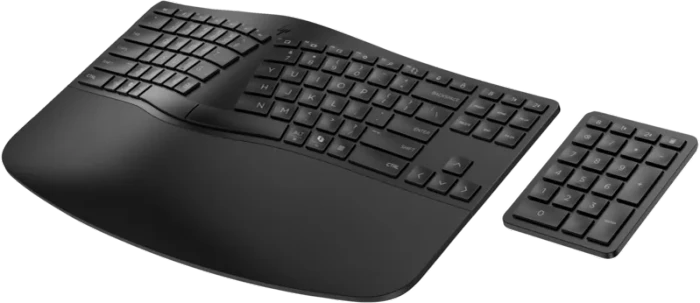 HP 960 Ergonomic Wireless Keyboard, schwarz, USB/Bluetooth, US