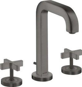 Hansgrohe Axor Citterio 3-Loch Waschbeckenarmatur mit Kreuzgriffen brushed black chrome