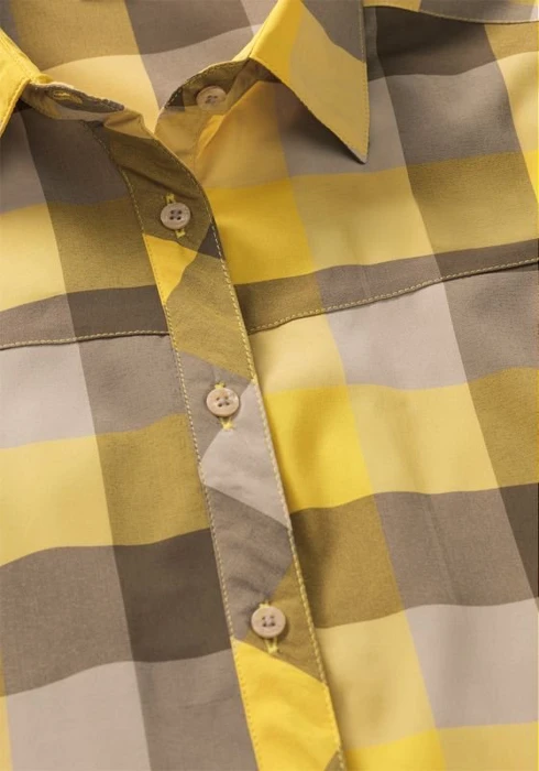 Maier Sports Kendra Hemd kurzarm yellow check (Damen)