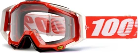 100% Racecraft Schutzbrille fire red/clear lens