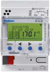 Theben TR 648 top2 RC-DCF Digitale Zeitschaltuhr mit Astro-/Jahresprogramm, 8-Kanal, Schaltaktor (6489210)
