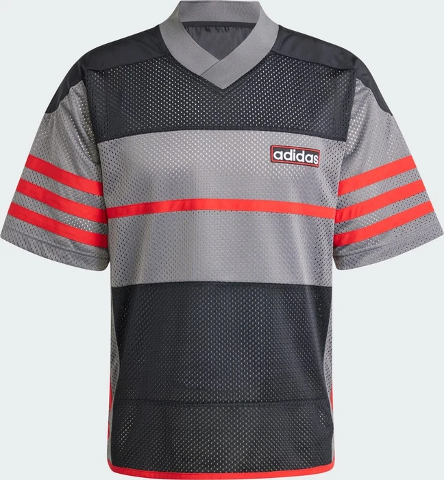 adidas Adicolor Adibreak Mesh T-Shirt kurzarm black/grey four/better scarlet (Herren)
