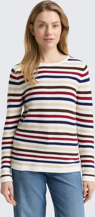 Tom Tailor Rundhalsausschnitt Strickpullover red brown ottoman (Damen)