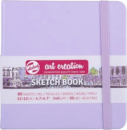Royal Talens Skizzenbuch pastellviolett, 120x120mm, glatt, 80 Blatt
