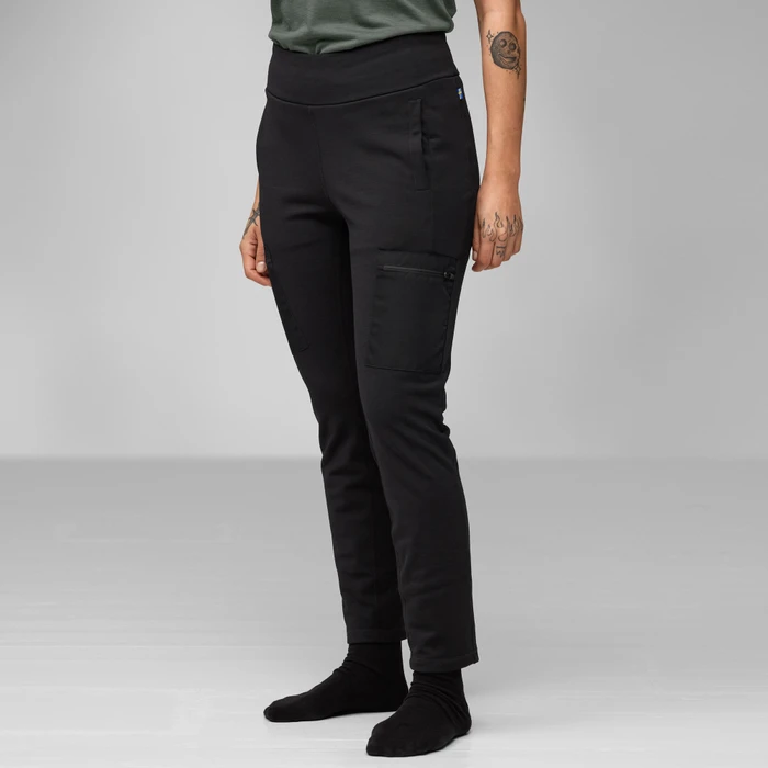 Fjällräven Keb Fleece Hose lang schwarz (Damen)