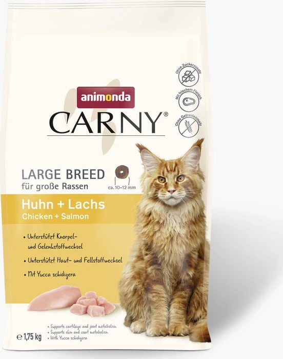 animonda Carny, Adult Große Rassen, mit Huhn + Lachs, 1.75kg