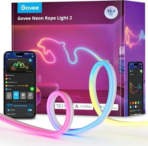 Govee Neon 2 Matter flexibler Streifen, RGBIC, 5 m Image
