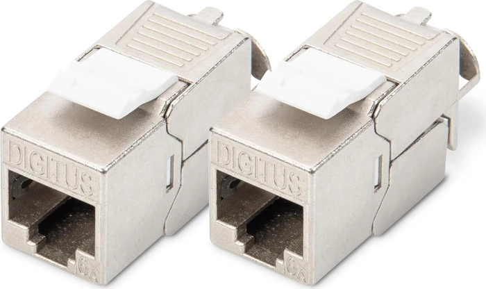 Digitus Keystone Modul RJ-45 Buchse via Verlegekabel Cat6a, 2er-Pack
