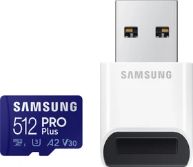 Samsung PRO Plus R160/W120 512GB USB-Kit, UHS-I U3, A2, Class 10