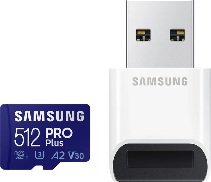 Samsung PRO Plus R160/W120 512GB USB-Kit, UHS-I U3, A2, Class 10