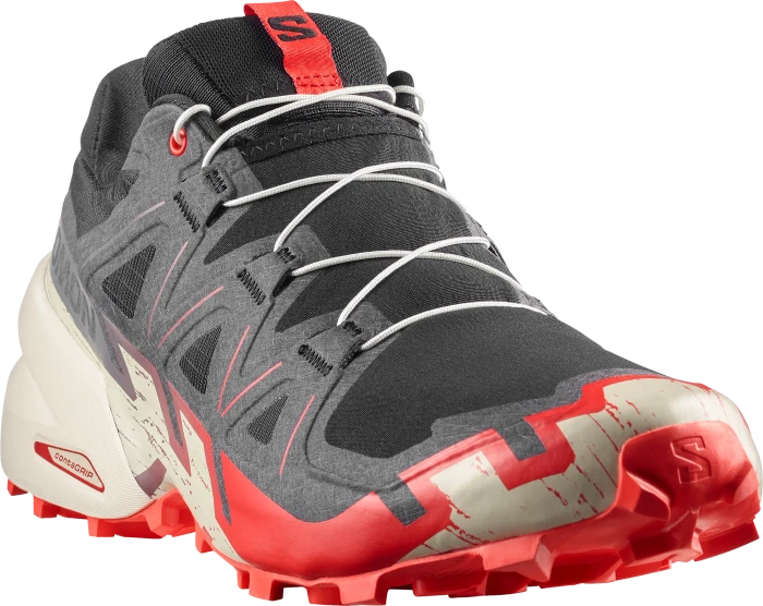 Salomon Speedcross 6 black/fiery red/almond milk (Herren)