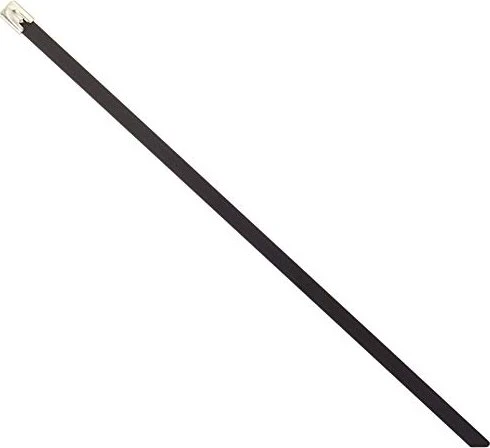 DeLOCK Edelstahl Kabelbinder, 7.9mm, 300mm, schwarz, 10 Stück