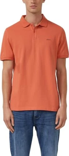 s.Oliver Baumwollpiqué Poloshirt kurzarm orange (Herren)
