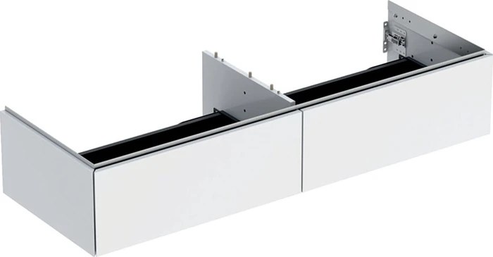 Geberit ONE Unterschrank für Aufsatzwaschtisch, mit zwei Schubladen, 135cm, weiß/lackiert hochglanz
