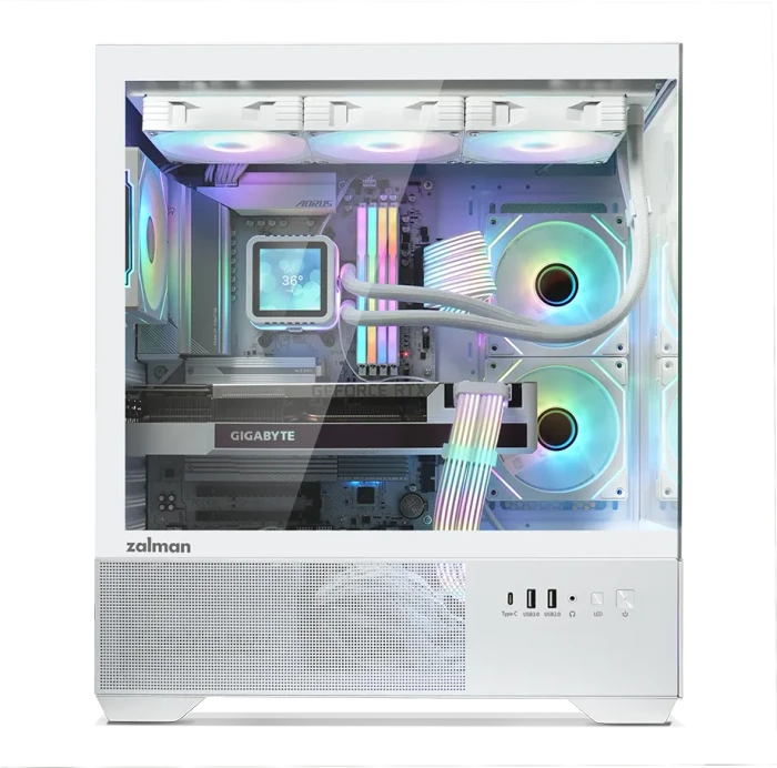 Zalman Chronix White, weiß, Glasfenster