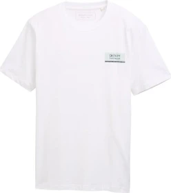 Tom Tailor Basic mit Logo-Print T-Shirt kurzarm outdoor white (Herren)