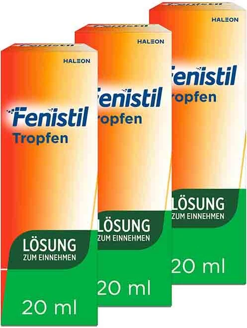 GlaxoSmithKline Fenistil Tropfen Lösung zum Einnehmen, 60ml (3x 20ml)