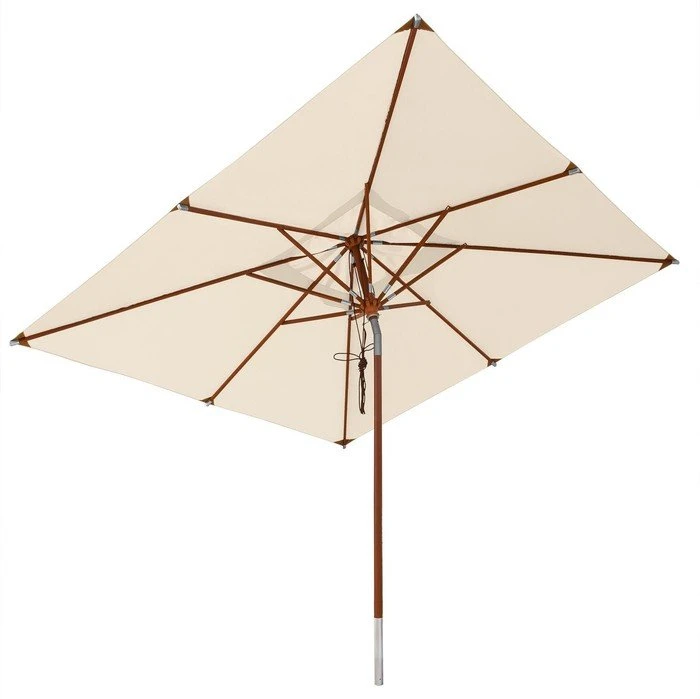anndora Marktschirm mit Knicker 300x300cm natural