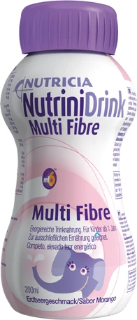 NutriniDrink MultiFibre Erdbeer, 6.4l (32x 200ml)