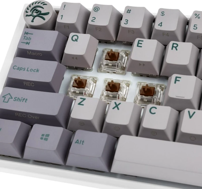 Ducky One 3 SF, Mist Grey, PBT, LEDs RGB, MX RGB BROWN, USB, US