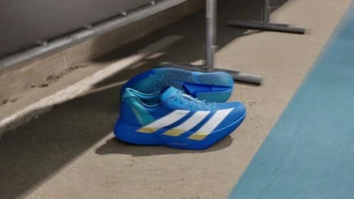 adidas Adizero Adios Pro 4 blue/cloud white/lime burst (Herren)