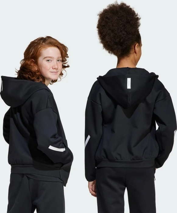 adidas Z.N.E. Zip Hoodie schwarz/weiß (Junior)
