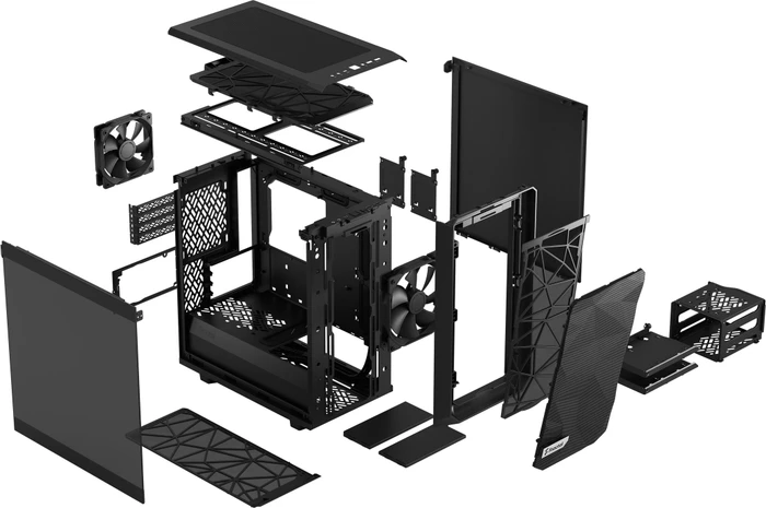 Fractal Design Meshify 2 Mini Black TG Clear Tint, Glasfenster