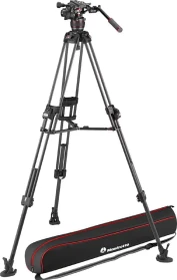 Manfrotto MVK608TWINFC Videokopf Nitrotech 608 mit Stativ 645 Fast Twin Carbon