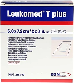 BSN medical Leukomed T Plus Pflaster transparent steril, 5 x 7.2cm, 50 Stück