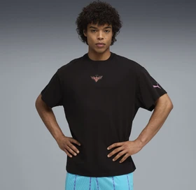Puma Melo Alwayz On 1 Basketball T-Shirt kurzarm puma black/glowing red (Herren)