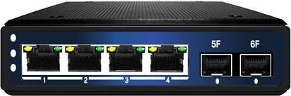 Allnet SGI Industrial Railmount Gigabit Switch, 4x RJ-45, 2x SFP