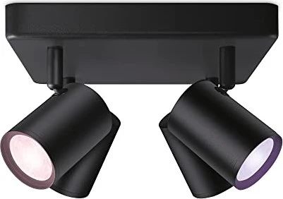 WiZ Imageo GU10 RGB Spot 4-flammig schwarz