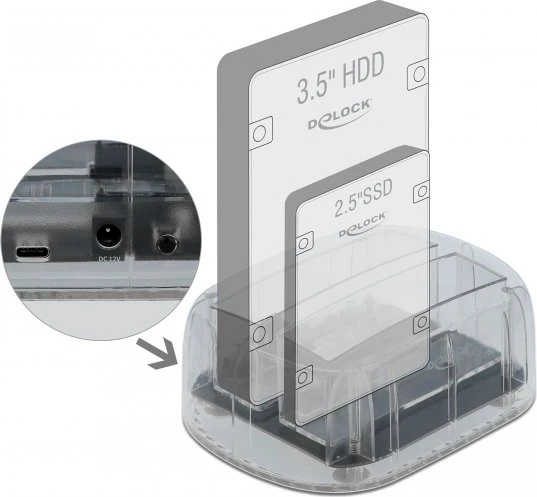 DeLOCK Dockingstation SATA 6Gb/s, USB-C 3.0