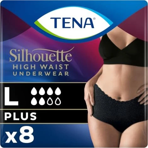 Tena Silhouette Noir Pants Plus Schutzhose Größe L, 8 Stück