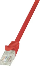 LogiLink Patchkabel, Cat5e, U/UTP, RJ-45/RJ-45, 0.5m, rot