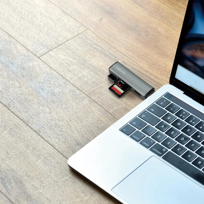 LogiLink USB 3.2 Gen 2 2-Port Hub with Card Reader, USB-A 3.1 [Stecker]